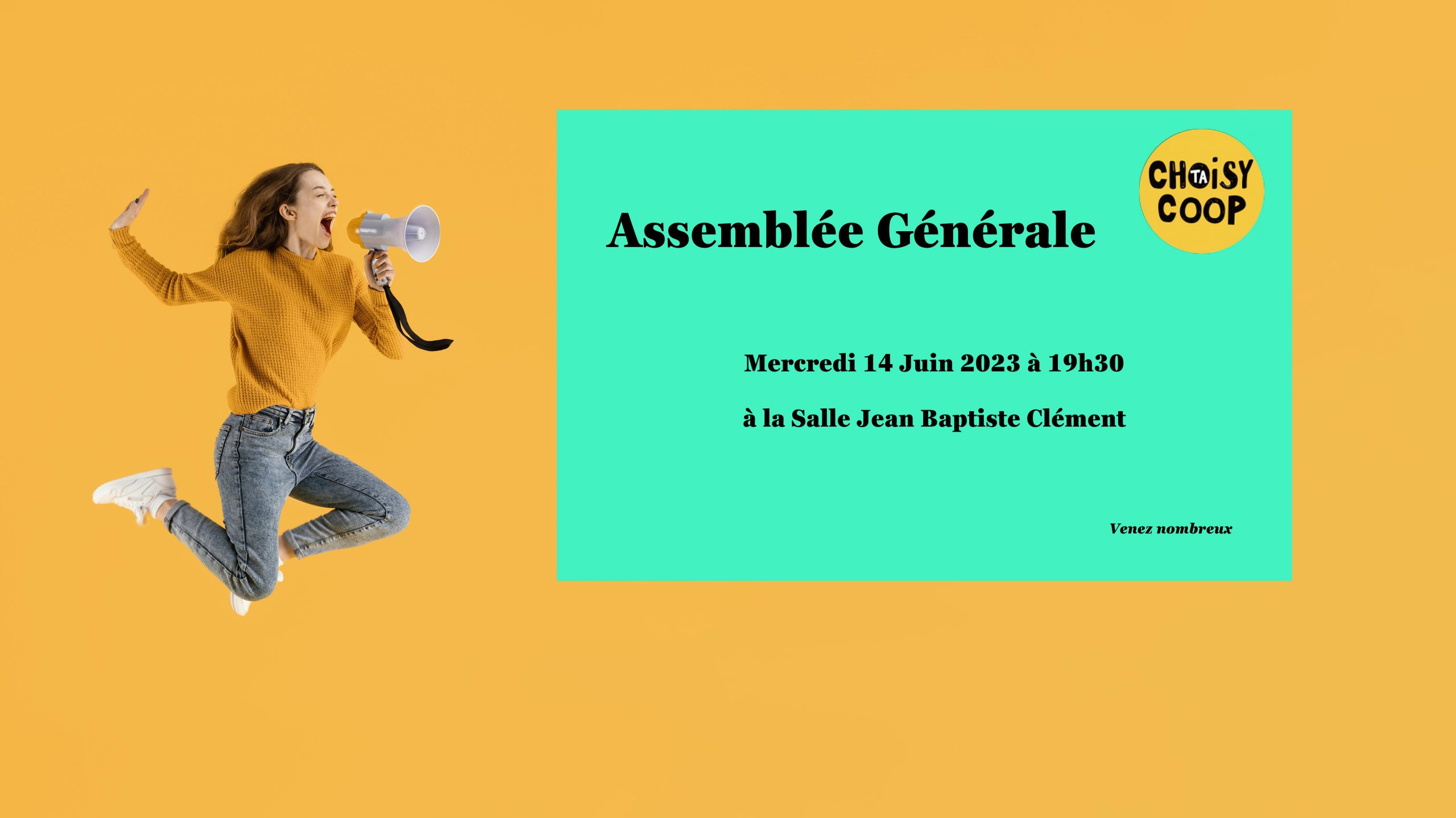 Assemblée Générale le 14 juin 2023 à 19h30