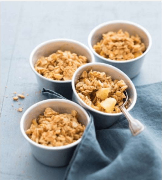 Crumble de pommes aux flocons d’avoine