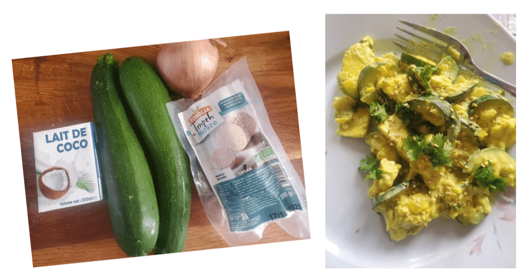 Curry de courgettes et Tempeh