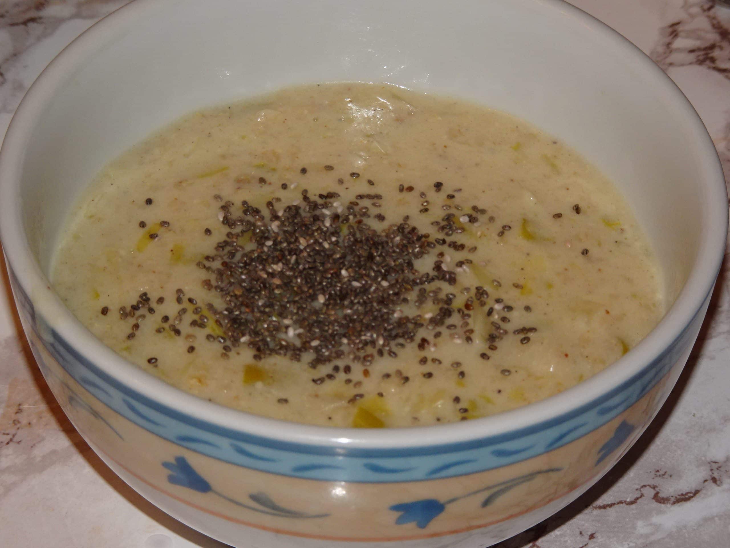 Velouté irlandais d’avoine aux poireaux