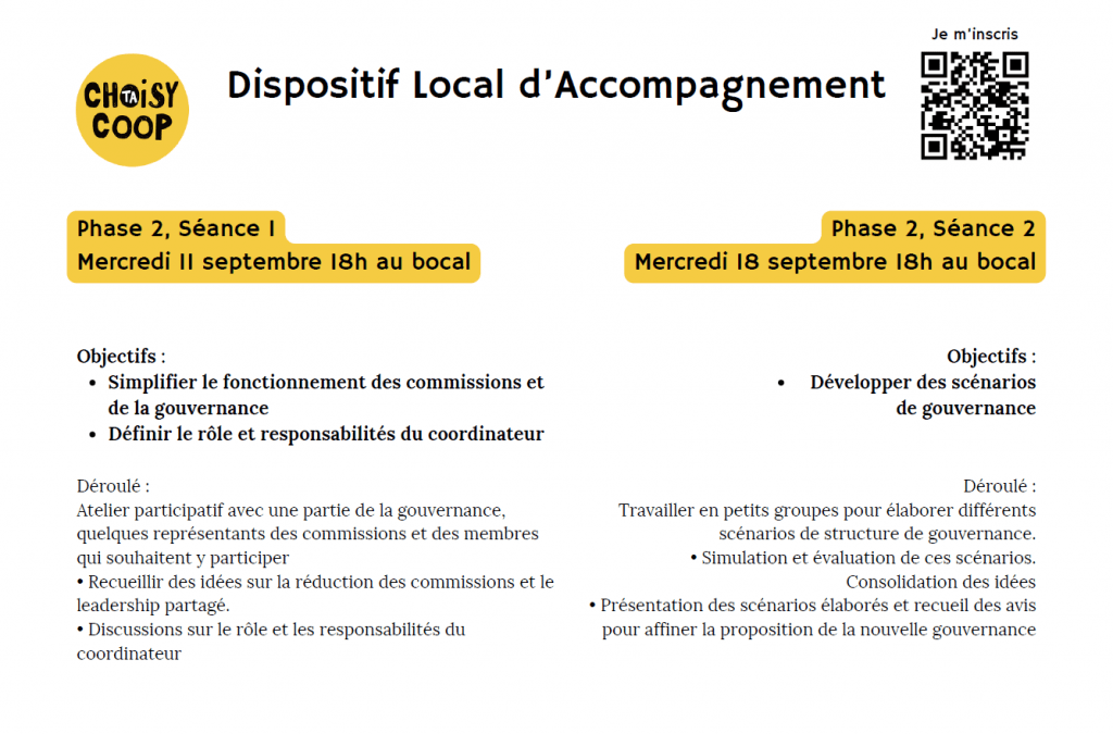 Réunions du DLA ouvertes aux membres les 11 et 18 septembre 2024