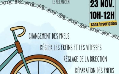 Atelier réparation de vélo le 23 novembre 2024