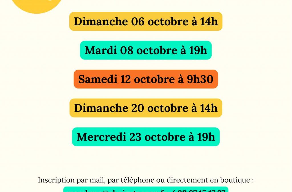 Les réunions d’information du mois d’octobre 2024