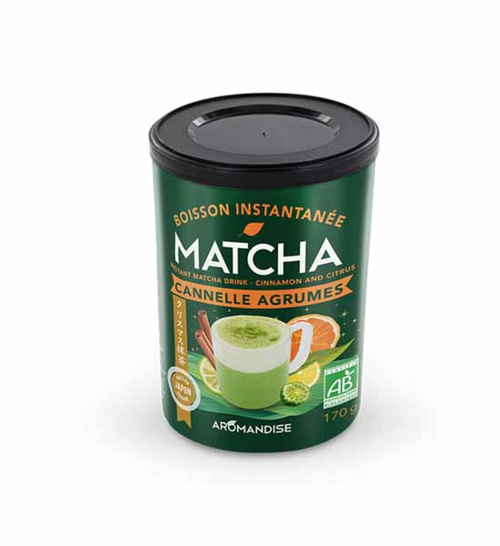 Matcha barista cannelle agrumes