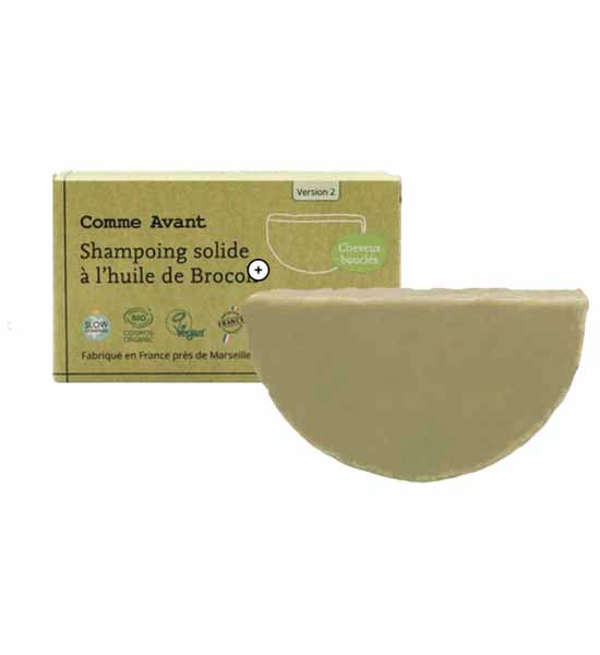 Shampoing solide à l'huile de brocoli