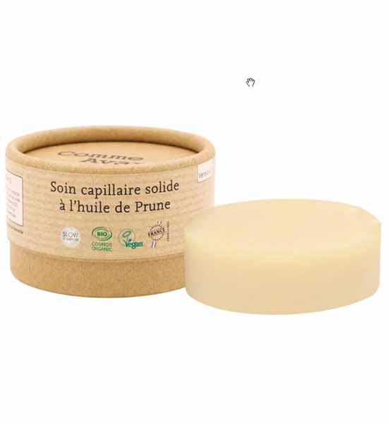 Soin capillaire solide à l'huile de prune